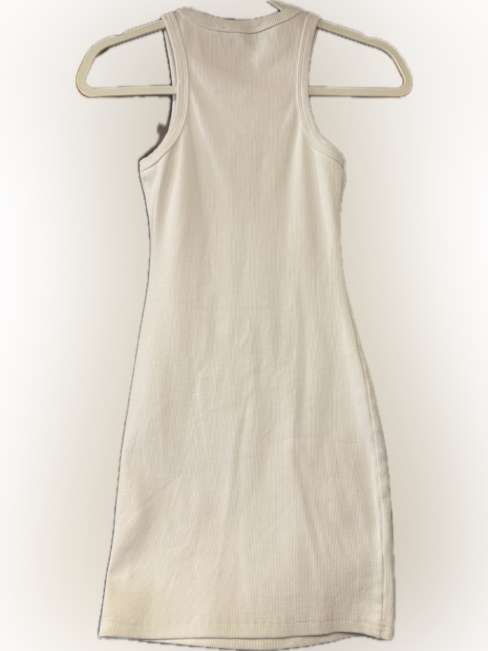 White Fox Boutique Cream Ribbed Tank Dress
